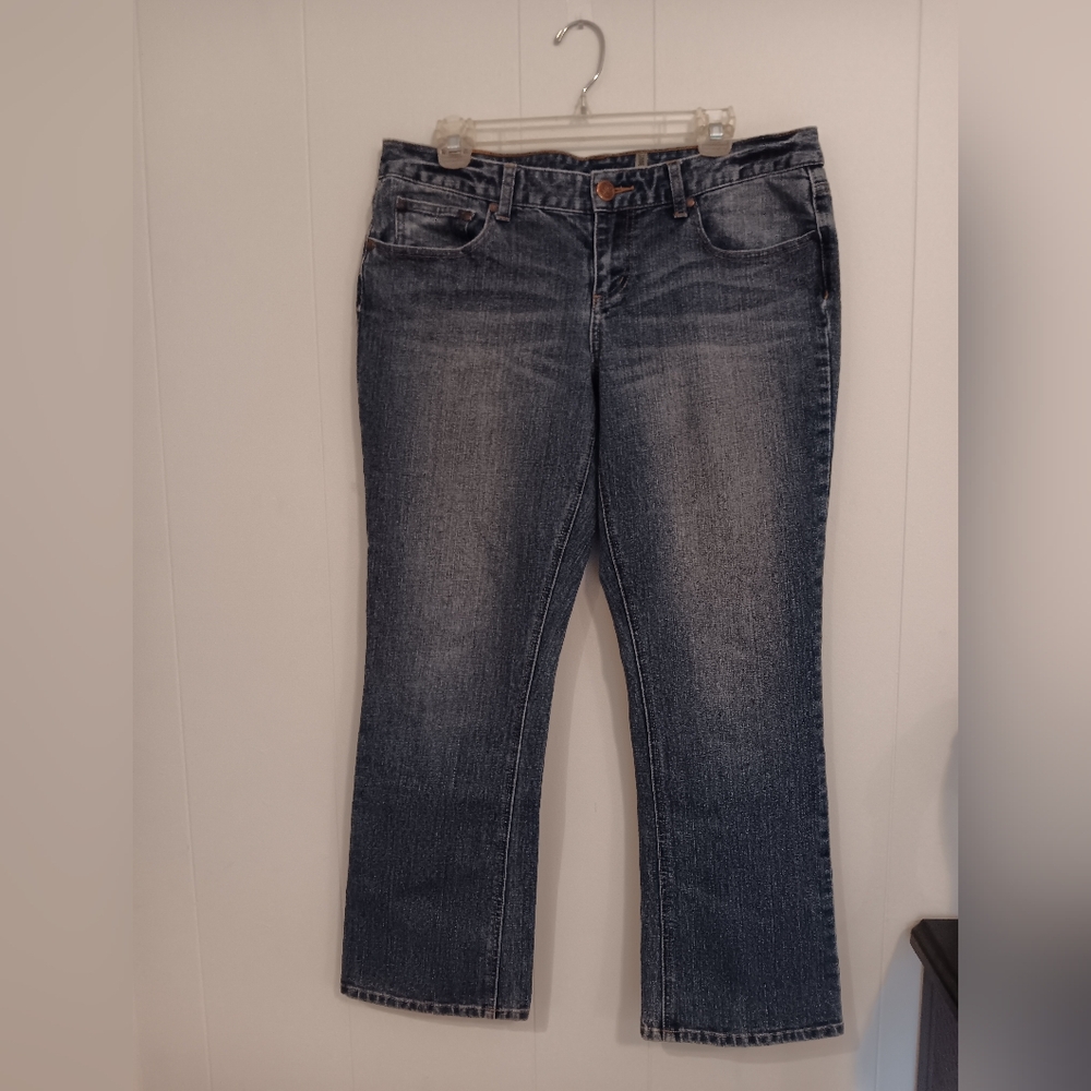 American Rag 13 Short Curvy Boot Cut Jeans Mid Rise Light Medium Wash
